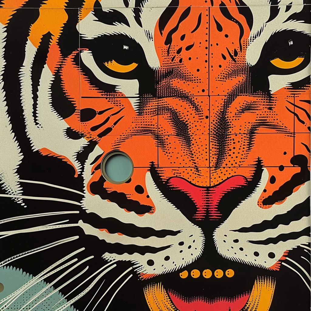 tiger  poster  blue  background  abstract  impressionism  graphic  design  animal  art 968182