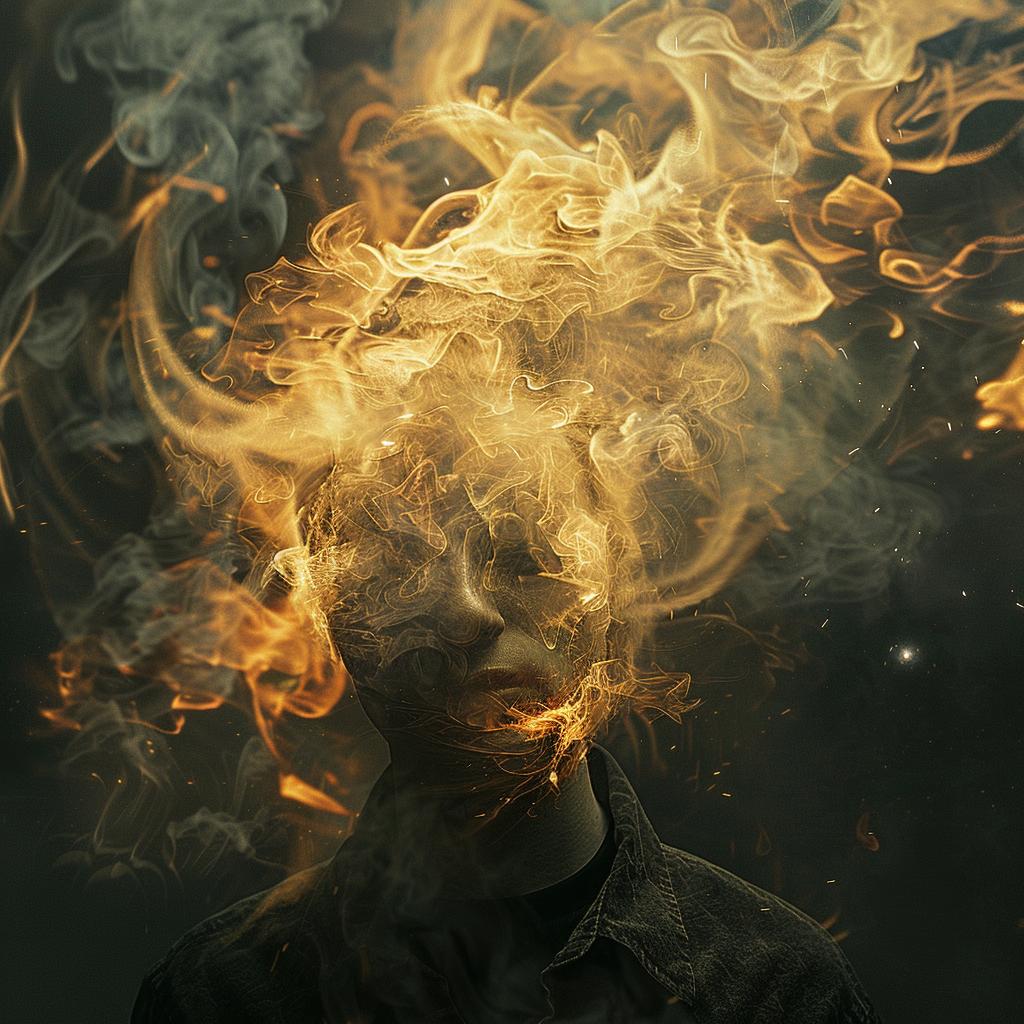 surreal  occult  sci-fi  photo  fire  man  head  flames  dark  lighting 965879