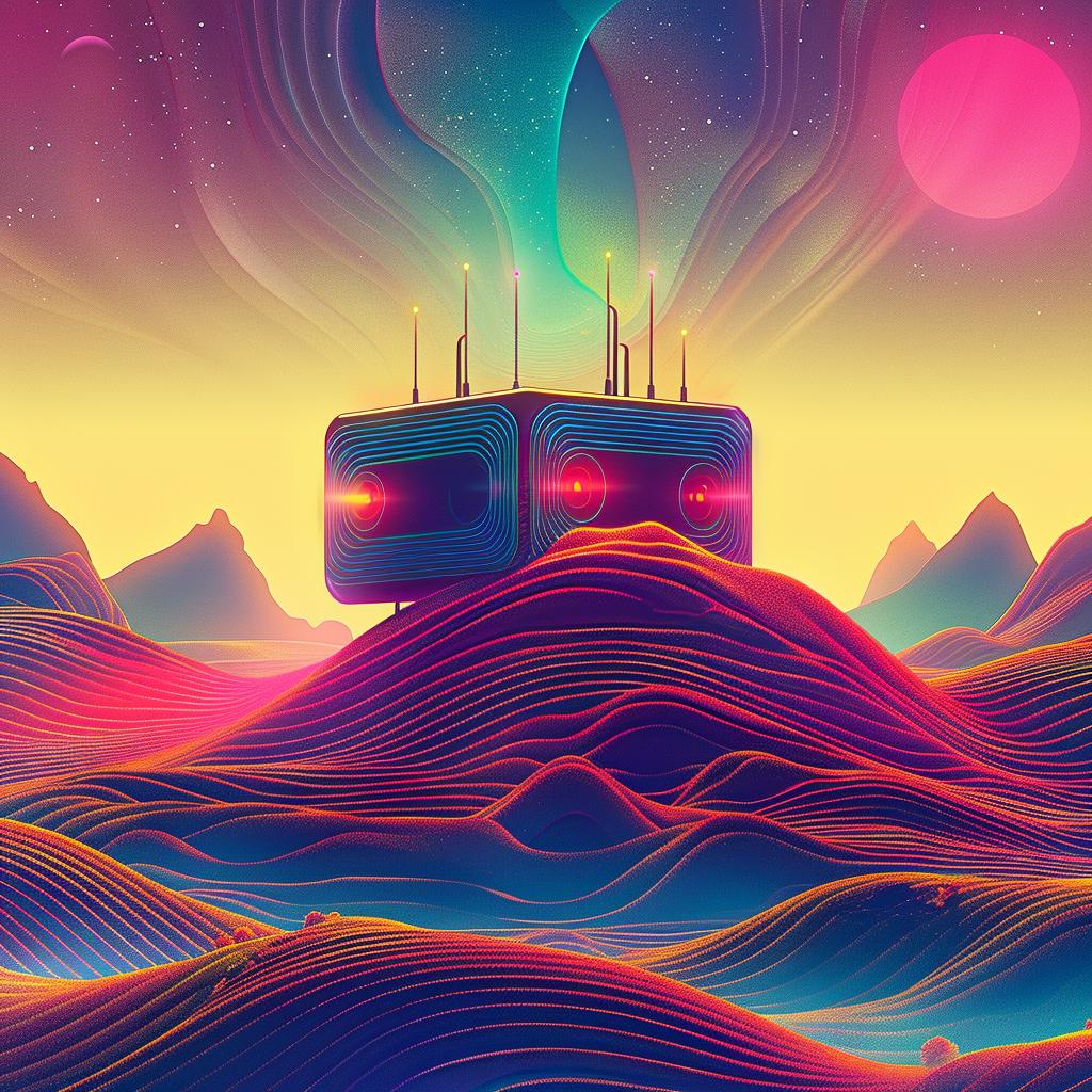 colorful  painting  desert  spaceship  landscape  vibrant  cosmic  exploration  fantasy  imaginative 967587