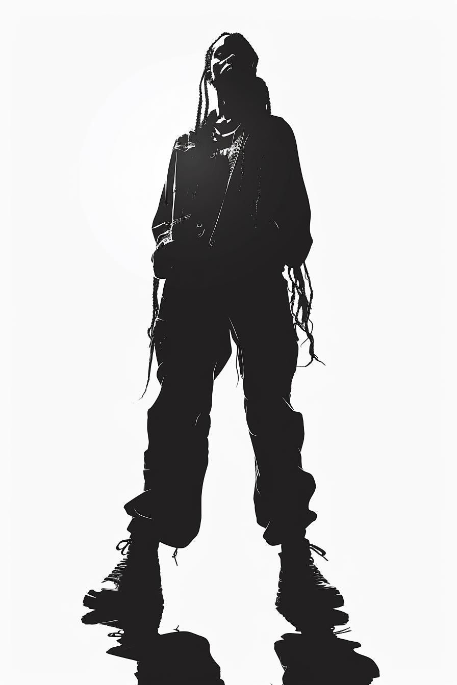 blackandwhite  drawing  man  dreadlocks  silhouette  minimalist  modern  style  vector  hoodie 954526
