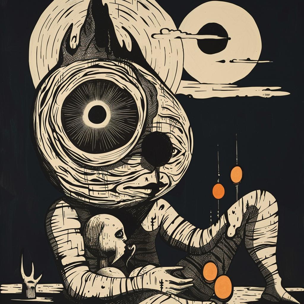 man  eye  provocative  naturalistic  spiritual  terror  dark  occult  art  ShaunTan 933655