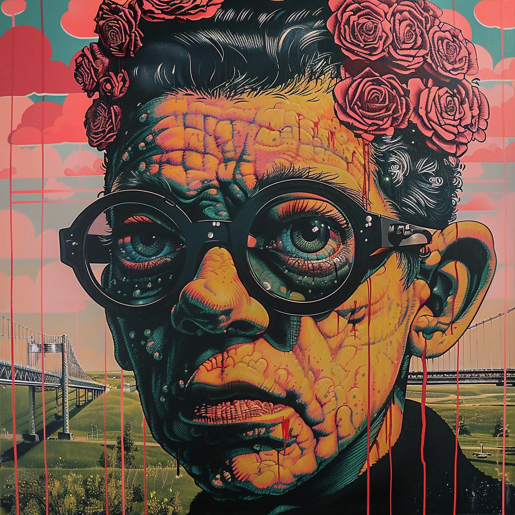 symmetrical  graffiti  street-art  urban  portrait  flowers  vibrant  abstract  face  visual 949366