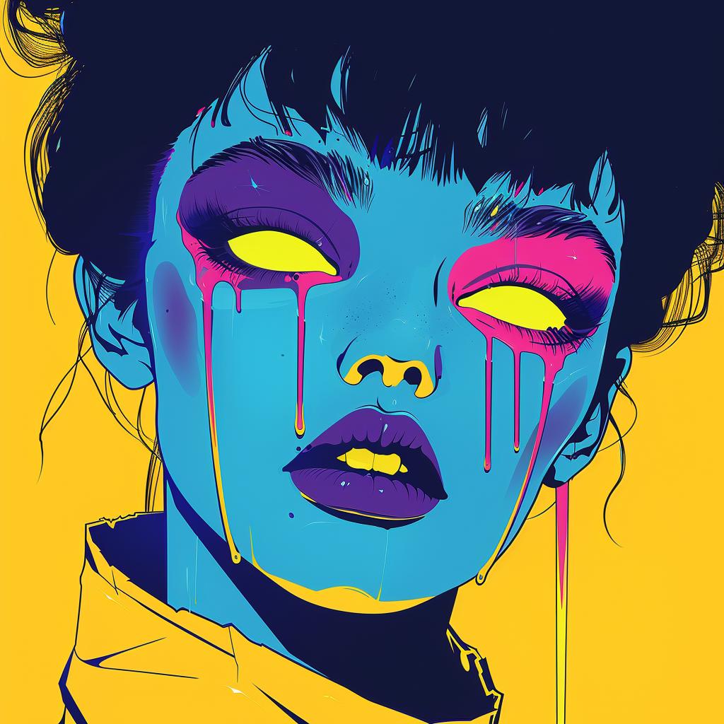 Patrick Nagel  doberman  vibrant  colorful  makeup  fashion  portrait  style  adorable  expression 958005