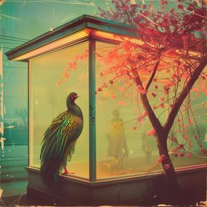 peacock  window  chromolithography  painting  colorful  design  details  nature  bird  art 1053912