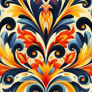 floral  pattern  colorful  swirls  neon  graphic  2D  art  bold  design 1078874