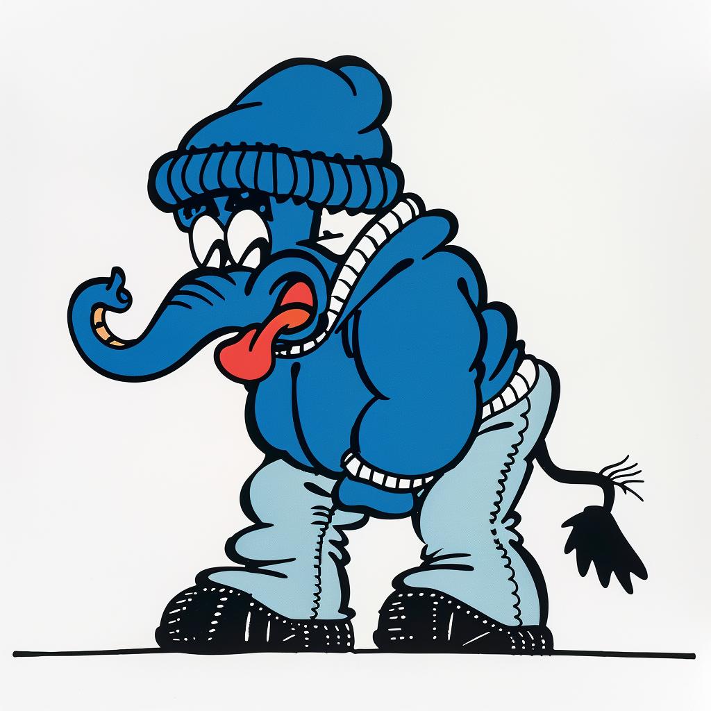 aggressive  streetwise  elephant  knit  cap  urban  minimalist  character  culture  animal 958740