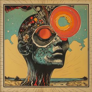 album  cover  man  sun  Todd White  surreal  symbolism  vintage  psychedelic  graphic 1079252