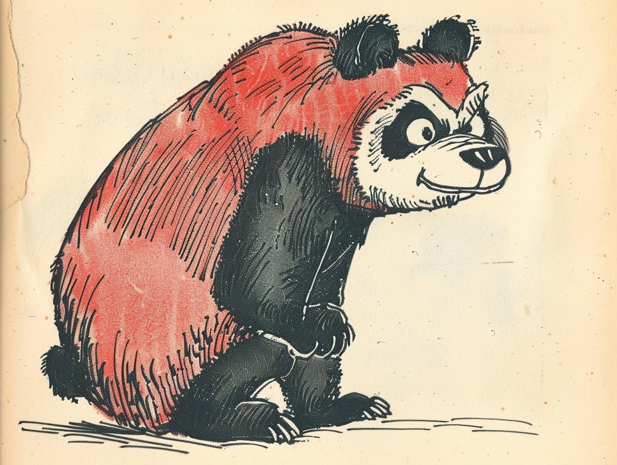panda  tattoo  Sailor  Jerry  vintage  comic  cartoon  sitting  bear  illustration 919355