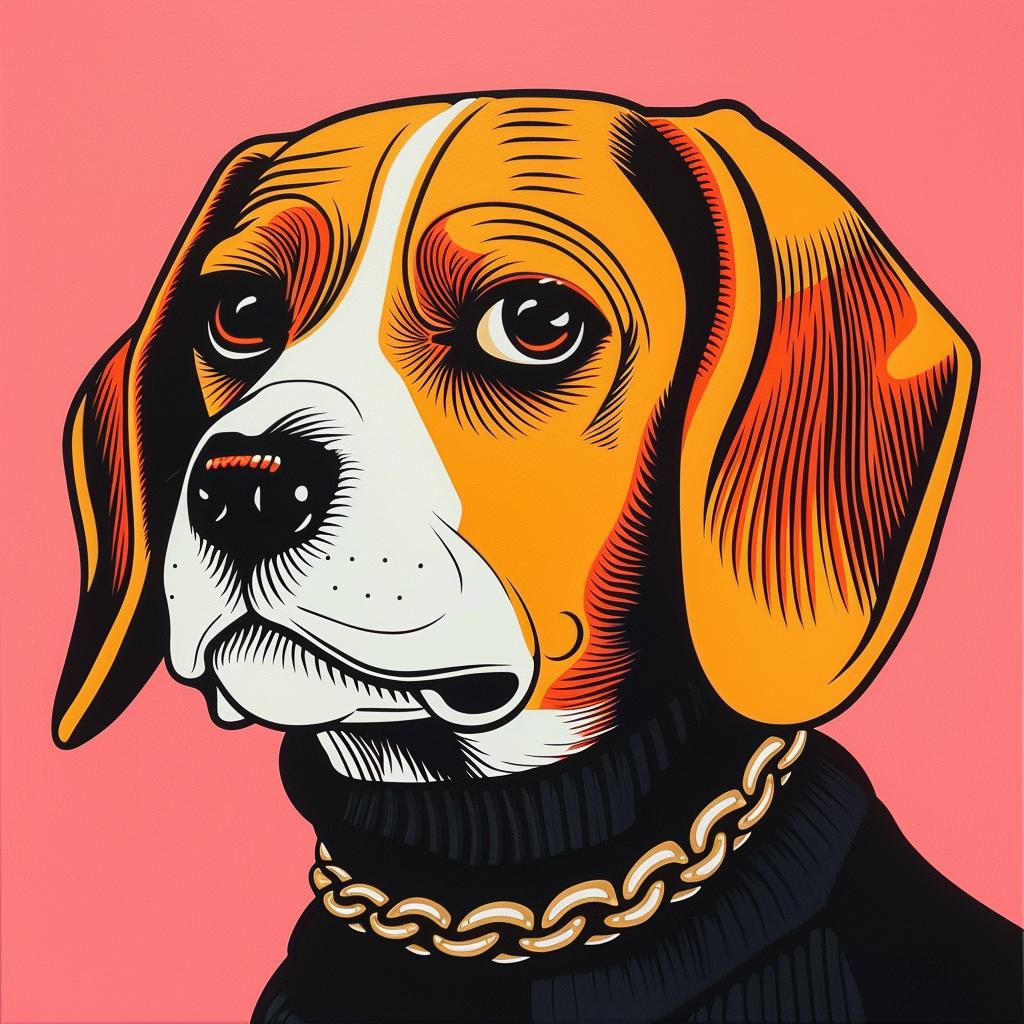 beagle  dog  collar  painting  pet  animal  portrait  friendly  canine  playful 973798