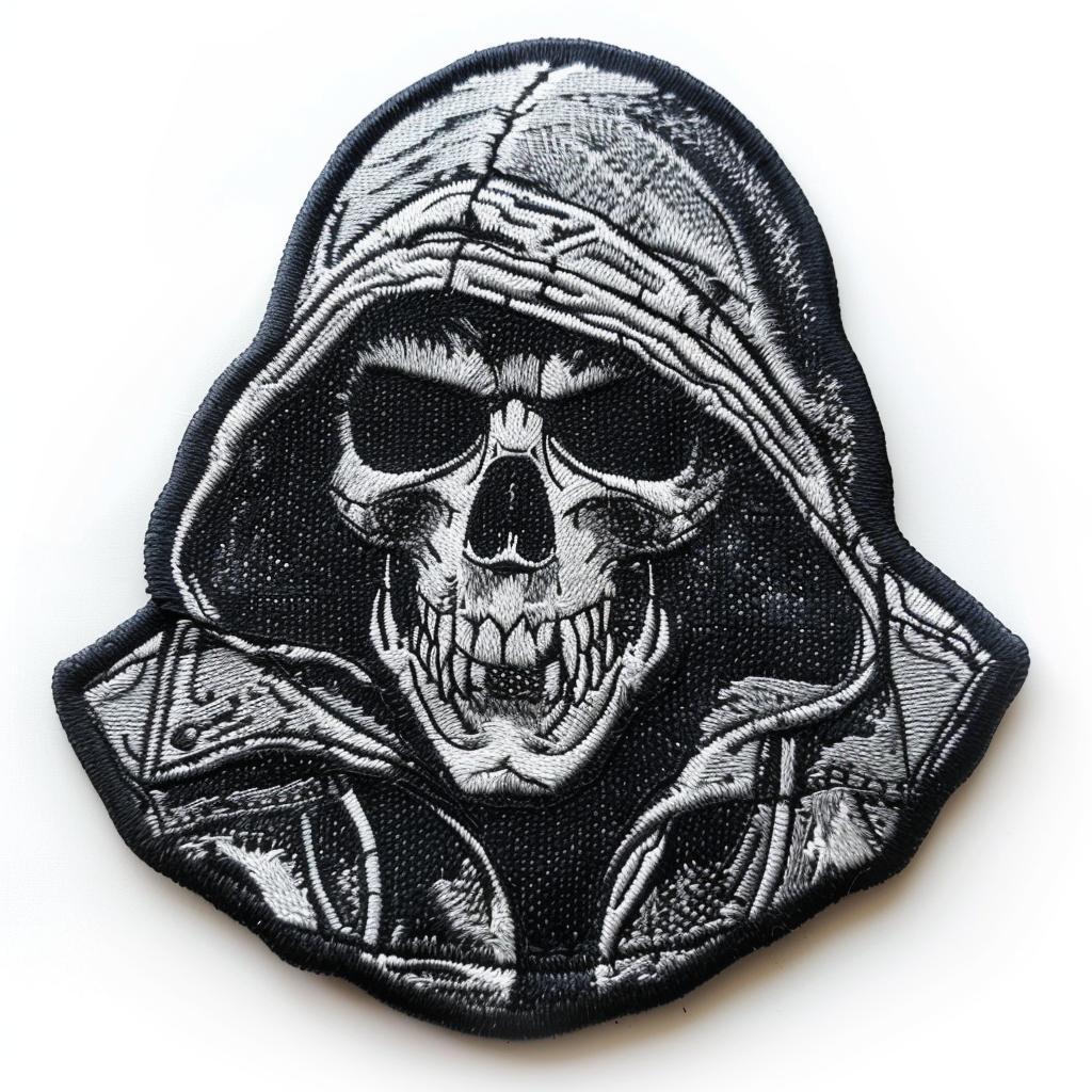 skull  hoodie  patch  streetwear  chenille  minimal  stitches  border  urban  style 961300