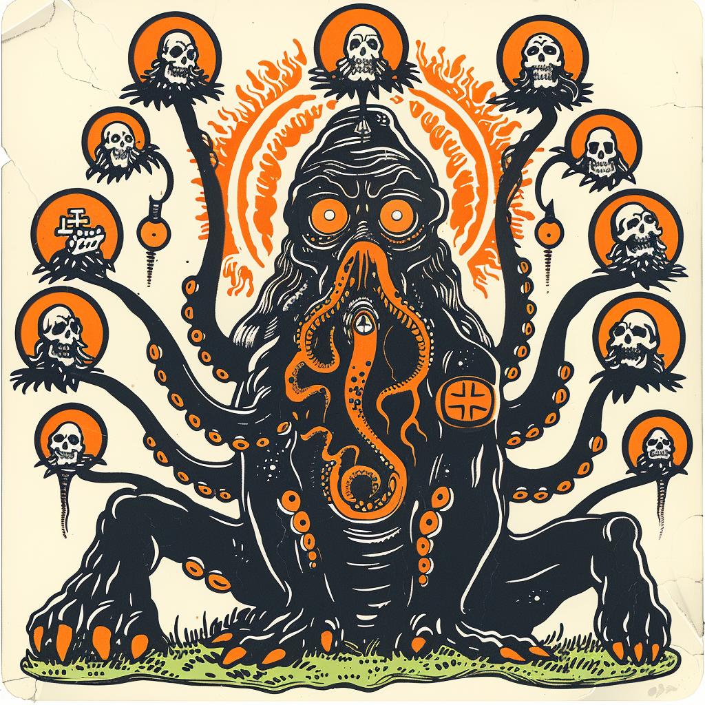 provocative  art  Emek  introspective  spiritual  terror  dark  arts  octopus  skulls 932251