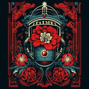 cablecar  SanFrancisco  flame  symmetrical  minimal  laurels  floral  badge  tattoo  design 1078813