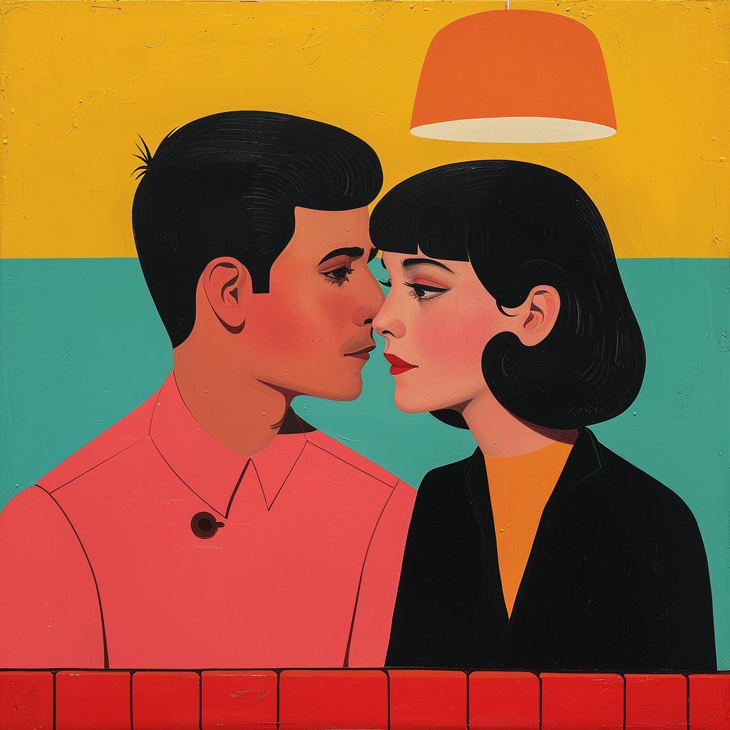 pop  art  deco  album  cover  Joan  Cornella  romantic  painting  couple 977545