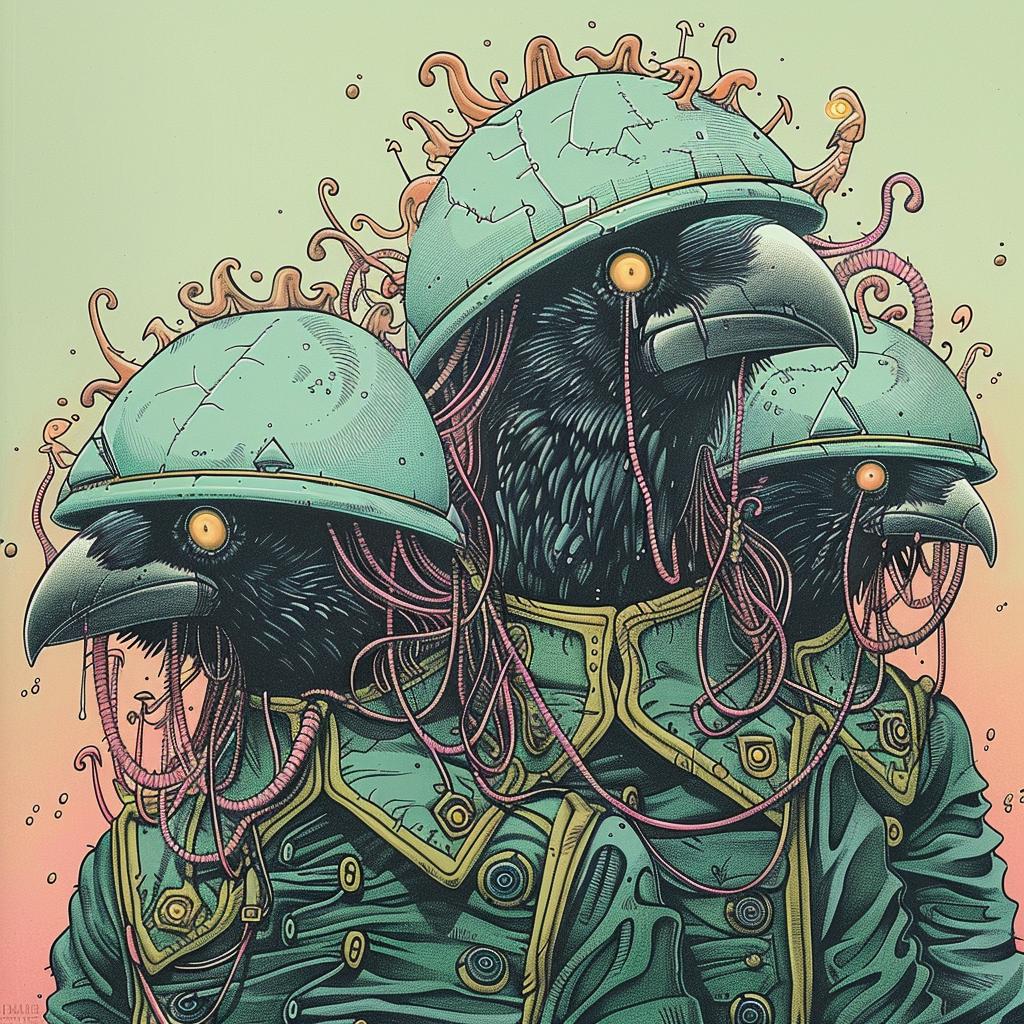 raven  soldiers  battle  helmets  swords  avian  artwork  medieval  warrior  fantasy 923409