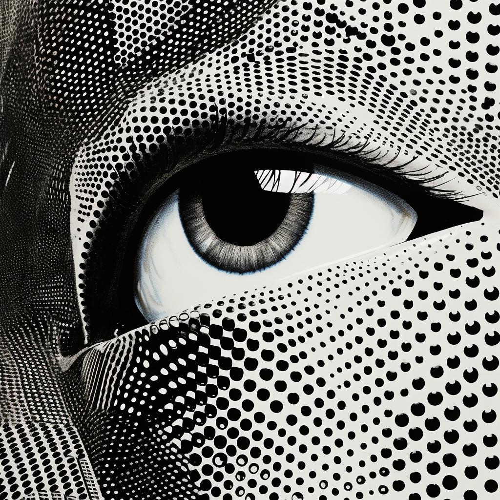 eye  black  white  halftone  pattern  photography  collage  textured  abstract  feminine 1020966