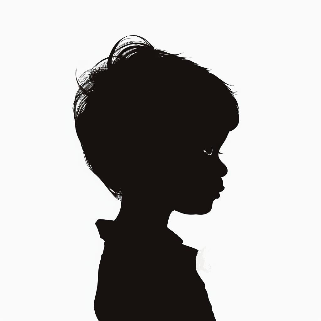 vector  silhouette  child  profile  isolated  white  background  clean  human  fullcolor 953844