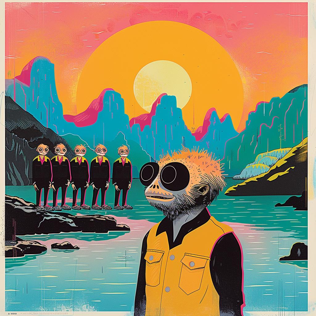 poster  band  surreal  Joan Cornella  album  art  creative  graphic  colorful  illustration 977802