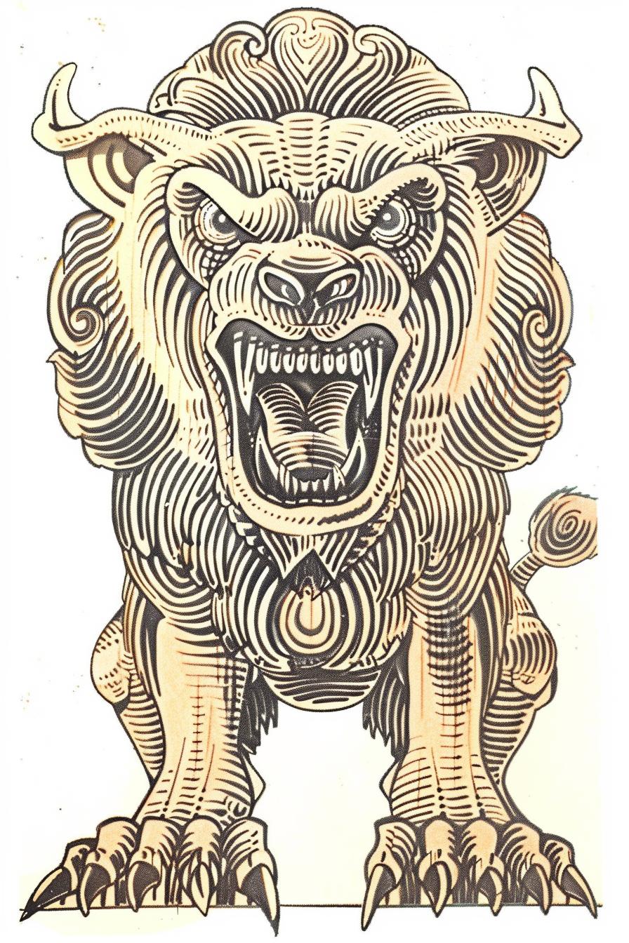 lion  tattoo  design  background  black  white  mythical  snarling  creature  art 934293