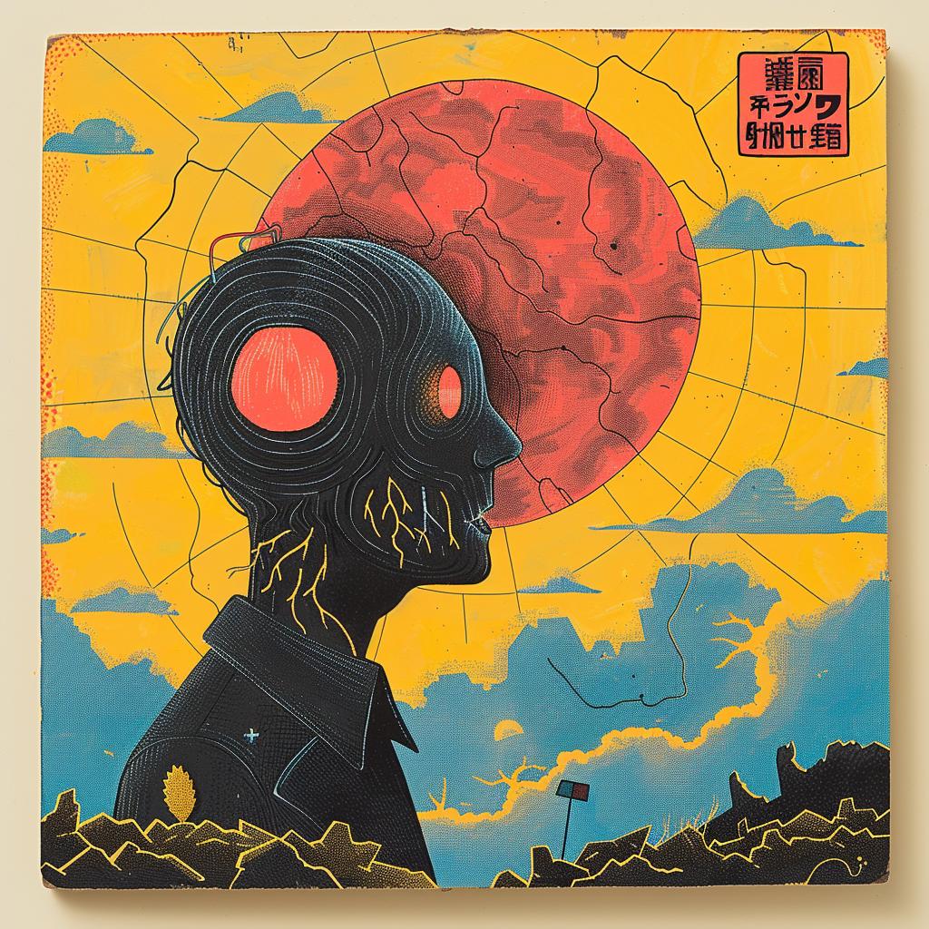 surreal  painting  red  sun  man  background  creative  art  abstract  expression 977907