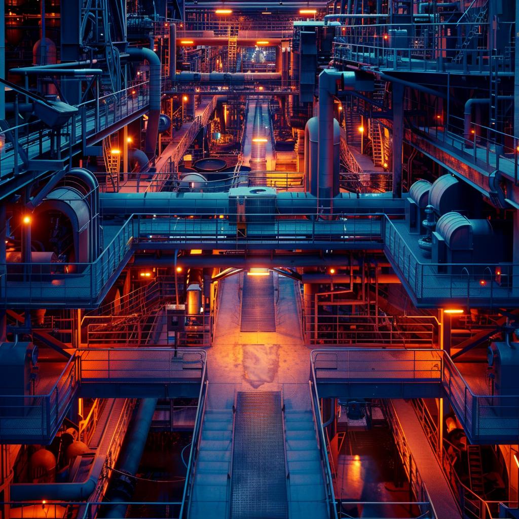 futuristic  industrial  white  ceramic  factory  photography  light  pipes  design  glow 965262