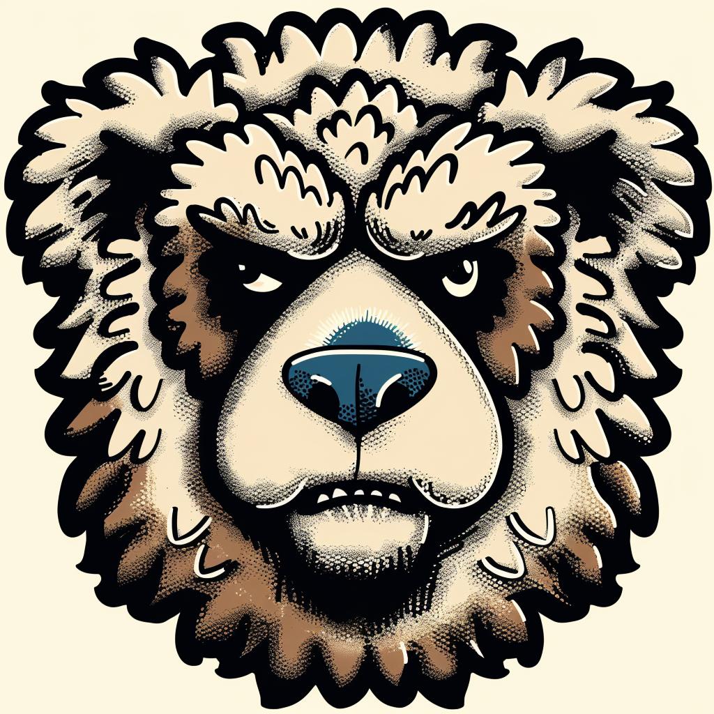 bear  head  blue  nose  black  eyes  wildlife  animal  character  illustration 962430