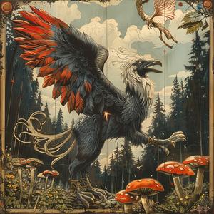 phoenix  person  painting  chromolithography  mythology  colorful  art  flame  vibrant  symbol 1050485