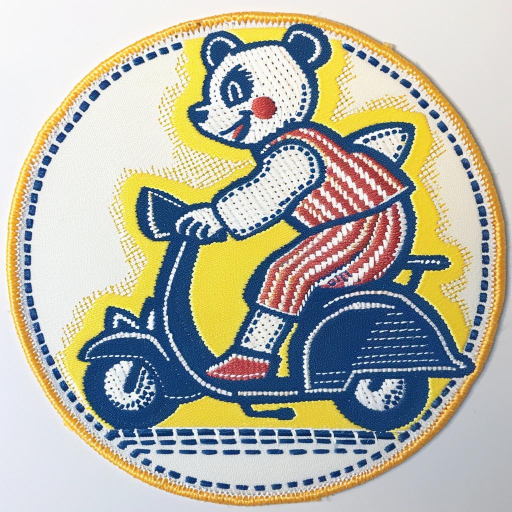 patch  panda  scooter  chenille  streetwear  cute  minimal  embroidered  urban  playful 961288