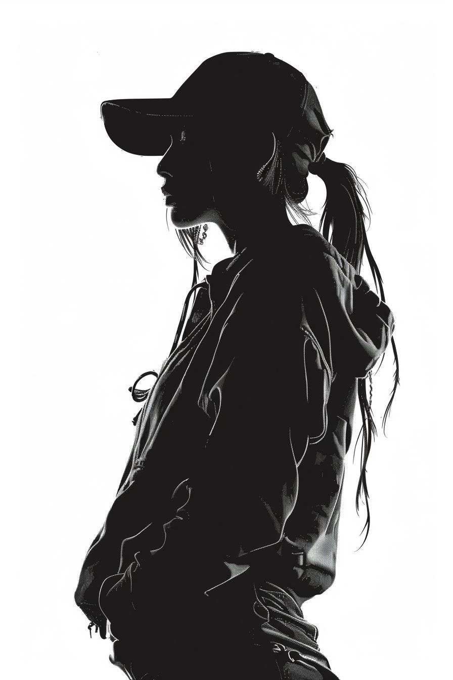 silhouette  woman  baseball  cap  minimal  vector  white  background  fashion  style 954452