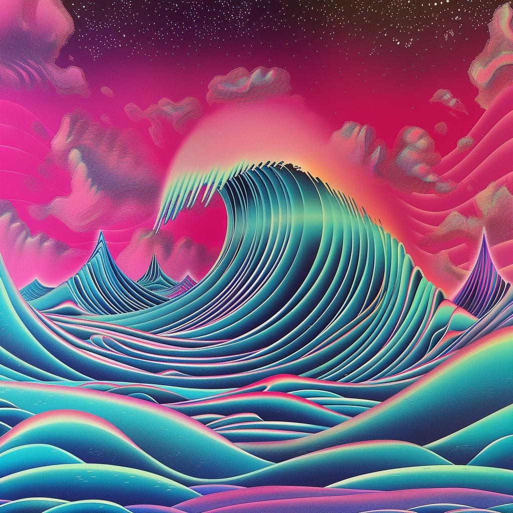 waves  clouds  psychedelic  painting  abstract  colorful  vivid  ocean  nature  art 967554