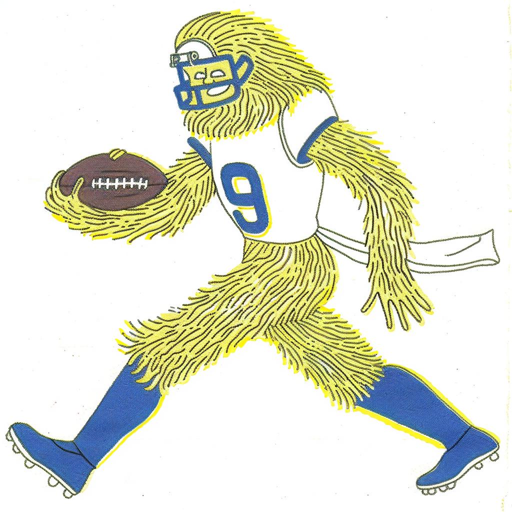 football  player  uniform  helmet  dynamic  running  cartoon  character  sport  action 940293