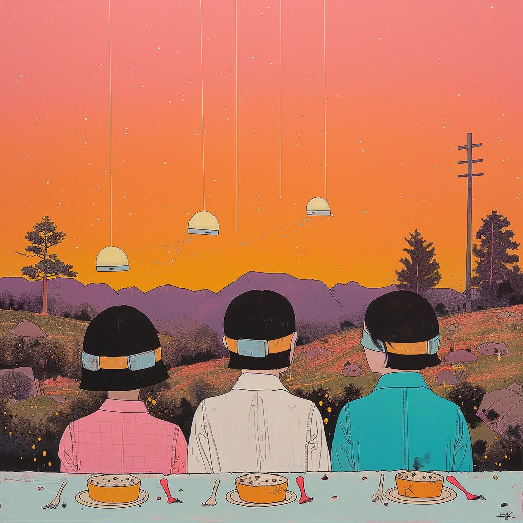 surreal  people  table  food  Joan  Cornella  creative  art  interaction  colorful 1017728