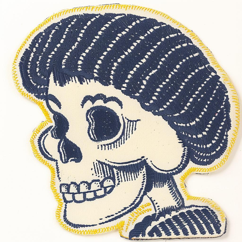 skull  patch  kawaii  streetwear  chenille  hip-hop  minimal  illustration  style  creative 961150