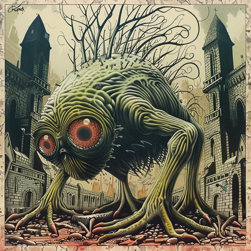 monster  red  eyes  creature  painting  imaginative  dark  fantasy  intriguing  art 946815