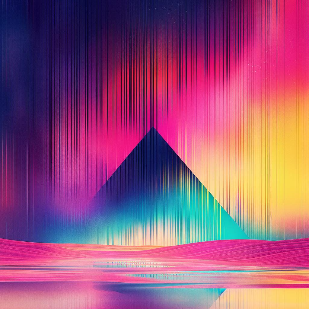 abstract  pyramid  rainbow  background  colorful  geometric  art  vibrant  modern  design 967772