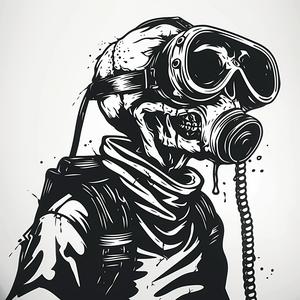 skull  gasmask  backpack  surreal  dark  illustration  urban  apocalyptic  digital  art 1070703