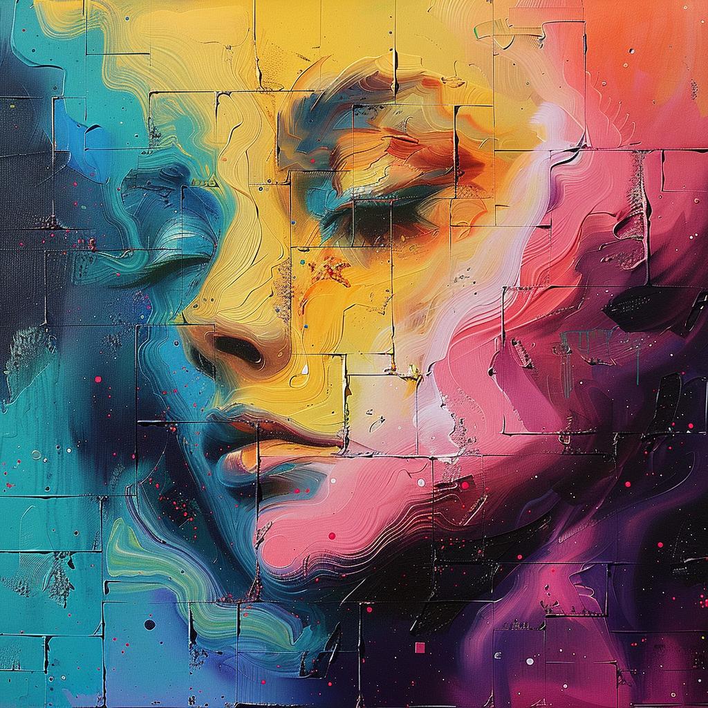 painting  woman  colorful  face  artistic  vibrant  modern  abstract  colors  expression 950765