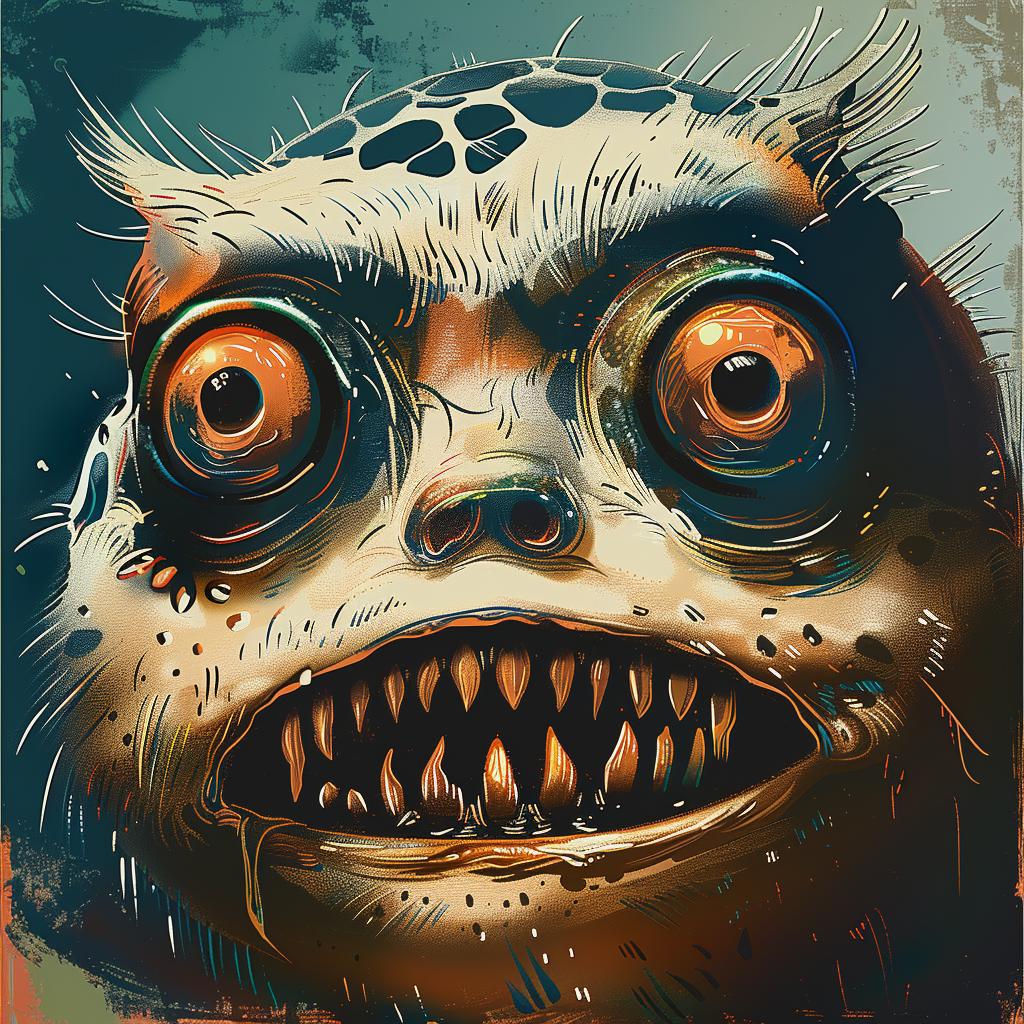 digital  painting  monster  big  eyes  creature  whimsical  colorful  fantasy  artwork 966565