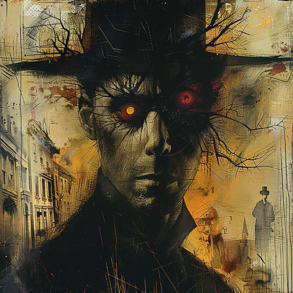 man  hat  black  eyes  surreal  portrait  emotion  atmospheric  imaginative  expression 1035191