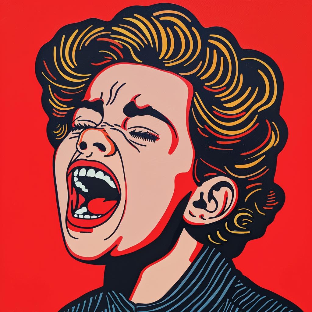wild  child  toddler  screaming  poster  woman  screaming  red  black  graphic 959898