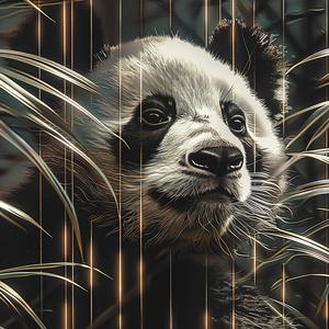 panda  bear  jungle  chromolithography  wildlife  nature  cute  art  colorful  environment 1039560