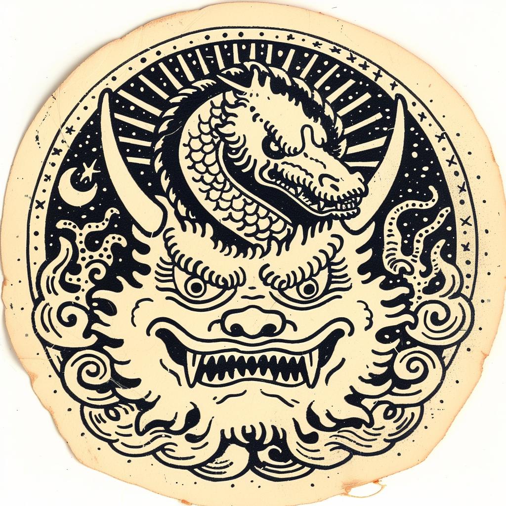dark  occult  minimal  symmetry  floral  Japanese  badge  bold  linocut  tattoo 941513