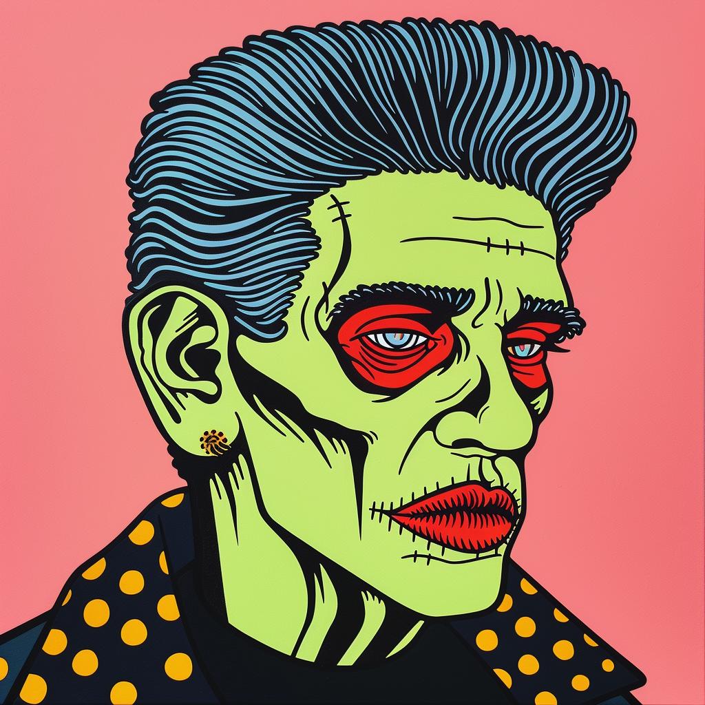 frankenstein  zombie  painting  red  eyes  horror  dramatic  expressionism  supernatural  dark 1022318