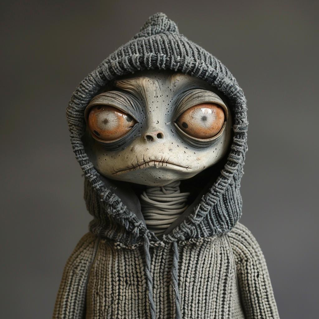 alien  sweater  hoodie  street  culture  minimal  aggressive  anthropomorphic  cap  character 956698