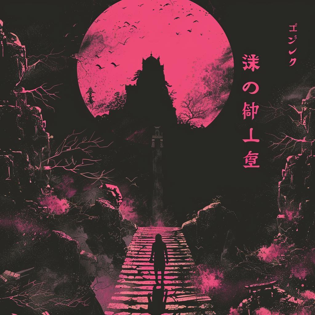 horror  minimalism  Japanese  black  white  magenta  poster  film  ghost  spirits 1021136