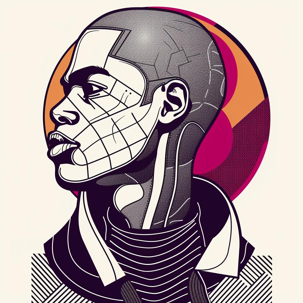 PopArt  african-american  bald  graphic  colorful  modern  male  portrait  face  style 937899