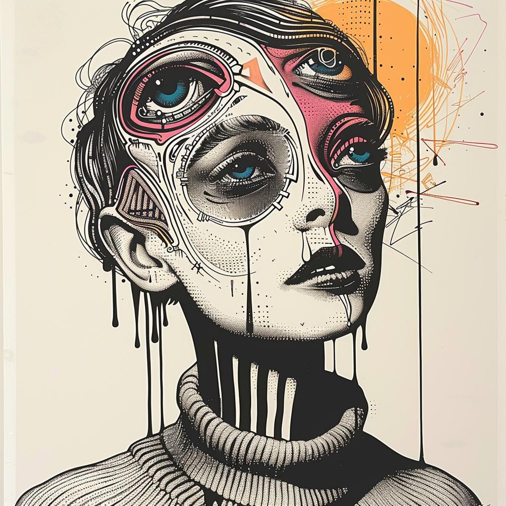 رسم امرأة، رسم وجه، فن البوب، تروي بروكس، خلفية بيضاء، مكياج عيون، 939503