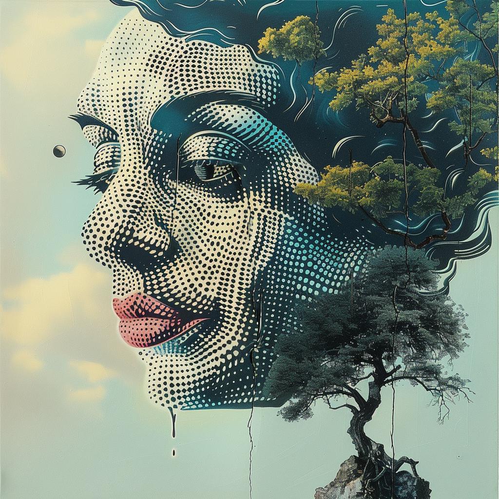 surreal  painting  woman  tree  nature  environmental  symbolic  ethereal  dreamlike  imaginative 938384