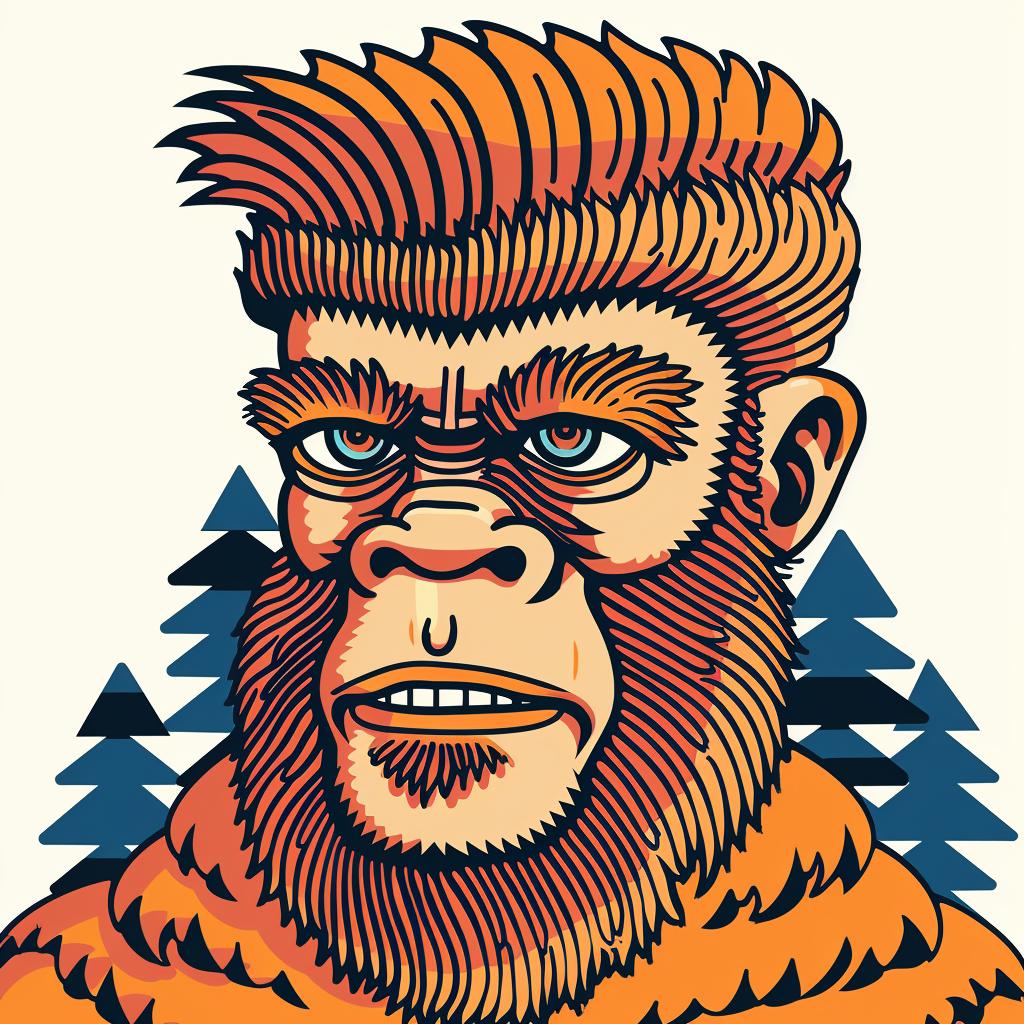 bigfoot  hairy  man  beard  art  creative  wildlife  mystical  nature  stylized 962499