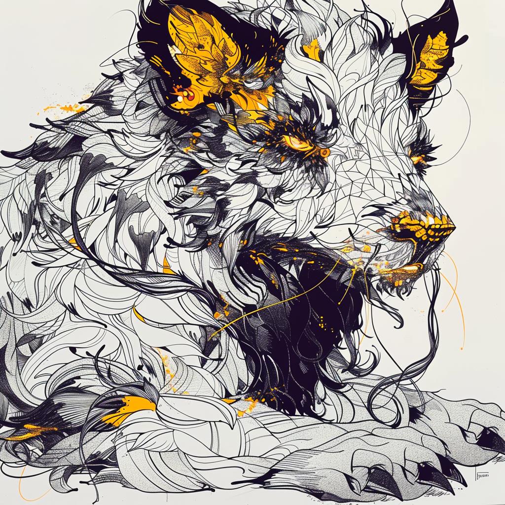 mythical  creature  hybrid  wolf  flowers  fantastical  colorful  unique  strengths  nature 952886