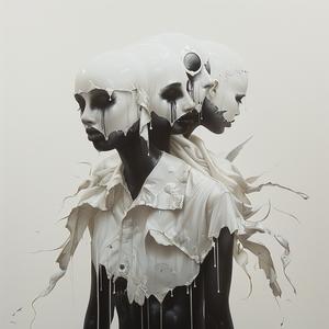 painting  women  white  faces  hildenbrandt  abstract  brothers  artful  contemporary  minimalist 1072567